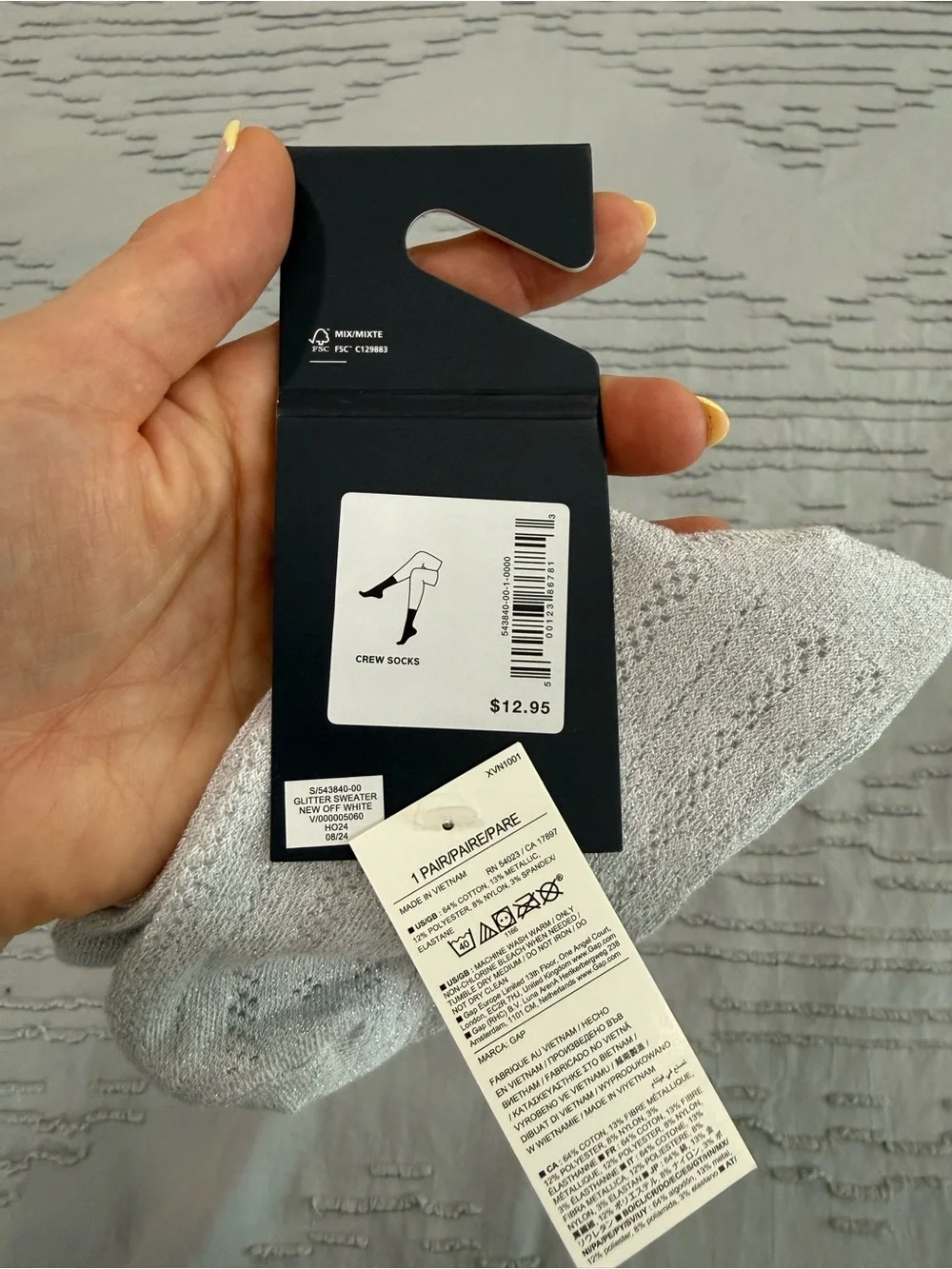 GAP Light Gray Women's Crew Socks